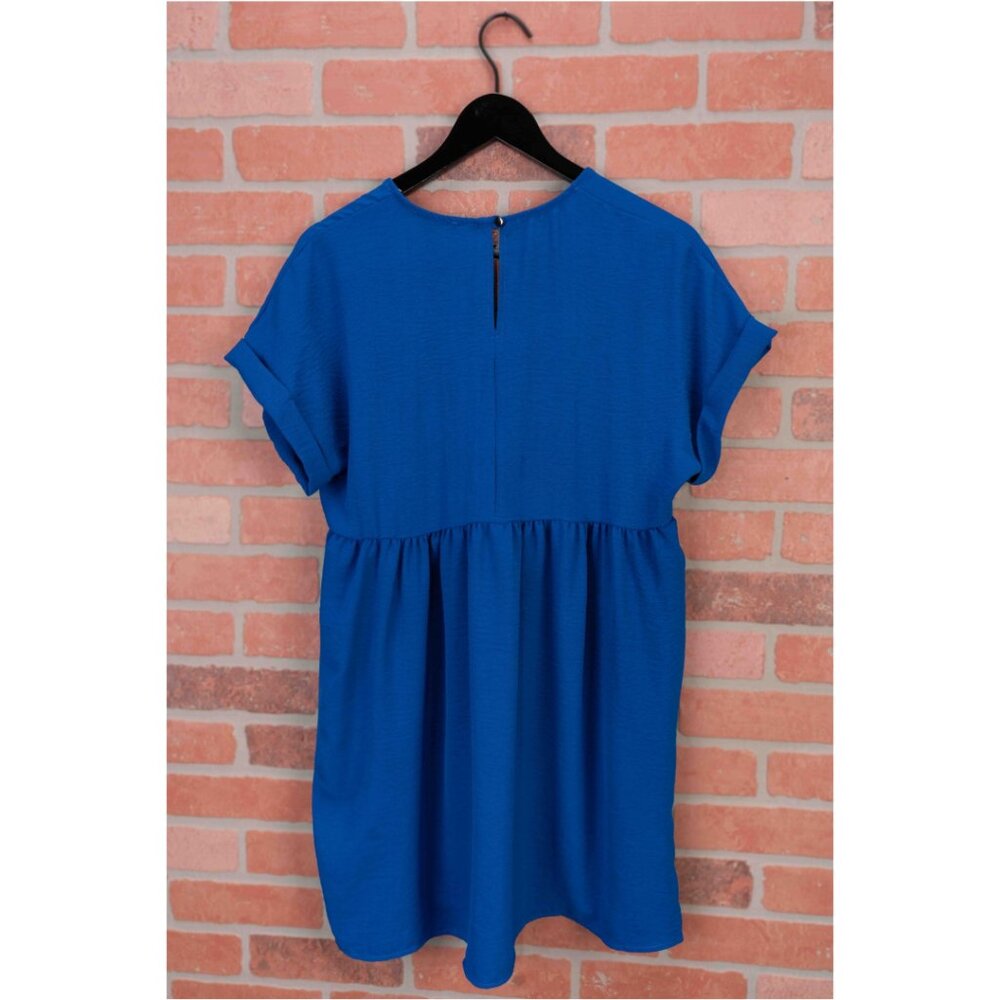 π Cobalt Blue Babydoll Dress - Size Small - Picture 6 of 10